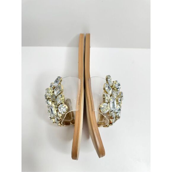 AQUA Sandals Womens Size 7 Embellished Open Toe Summer Slides NEW - Picture 4 of 12